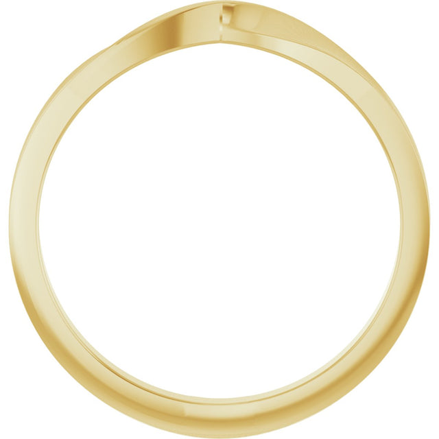 14K Gold Stackable Twisted Ring - Yellow Gold - view 2