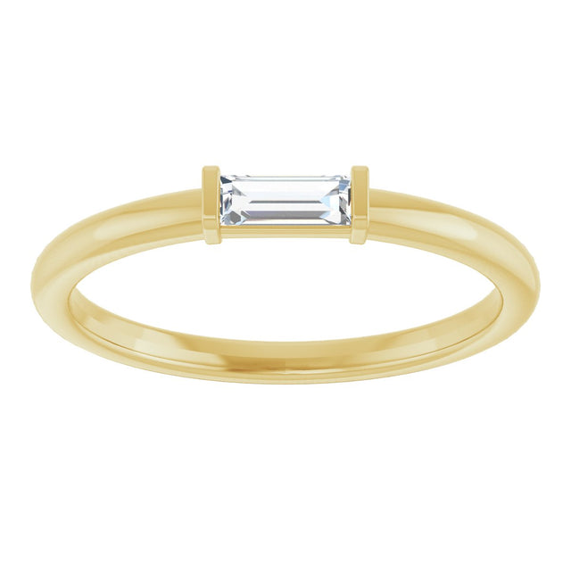 14K Gold Natural Diamond Stackable Ring – 1/8–1/6 CTW - Yellow Gold - view 23