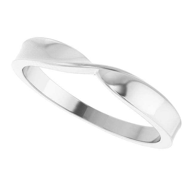 Platinum Stackable Twisted Ring - view 5