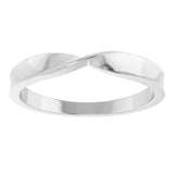 Platinum Stackable Twisted Ring - view 3