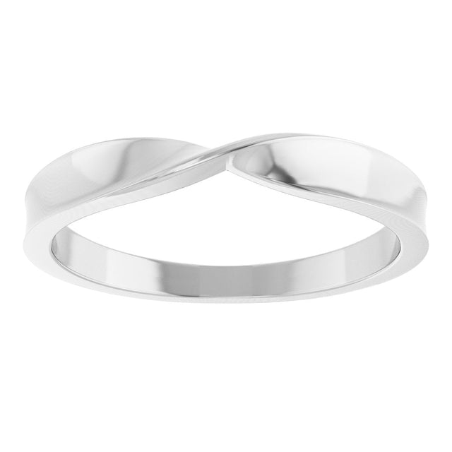 Platinum Stackable Twisted Ring - view 3