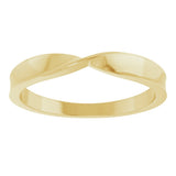 14K Gold Stackable Twisted Ring - Yellow Gold - view 3