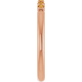 14K Gold Round Natural Citrine Accented Stackable Ring - Rose Gold - view 14