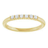 14K Gold Round Natural Diamond Accented Stackable Ring - Yellow Gold - view 13