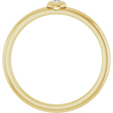 14K Gold Round Natural Diamond Stackable Bezel-Set Ring - Yellow Gold - view 7