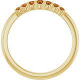 14K Gold Round Natural Citrine Accented Stackable Ring – 2.25mm Stones - Yellow Gold - view 12