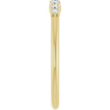 14K Gold Round Natural Diamond Accented Stackable Ring – 2.25mm Stones - Yellow Gold - view 14