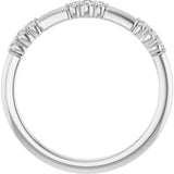 Platinum Round Natural Diamond Stackable Ring IV - view 12