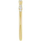 14K Gold Round Lab-Grown Diamond Stackable Ring - Yellow Gold - view 14