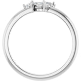 Platinum Marquise Natural Diamond Stackable Cluster Ring - view 7