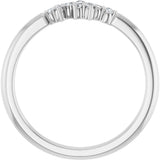 Platinum Round Natural Diamond Stackable Cluster Ring II - view 7