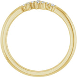 14K Gold Round Natural Diamond Stackable Cluster Ring II - Yellow Gold - view 7