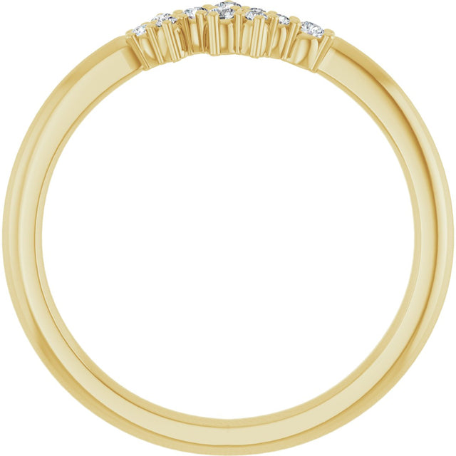 14K Gold Round Natural Diamond Stackable Cluster Ring II - Yellow Gold - view 7