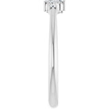 Platinum Round Natural Diamond Stackable Cluster Ring II - view 9