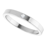 14K Gold Round Natural White Sapphire Family Stackable Ring – 1.75mm Stones - White Gold - view 10