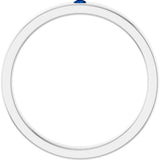 14K Gold Round Lab-Grown Blue Sapphire Family Stackable Ring – 1.75mm Stones - White Gold - view 7