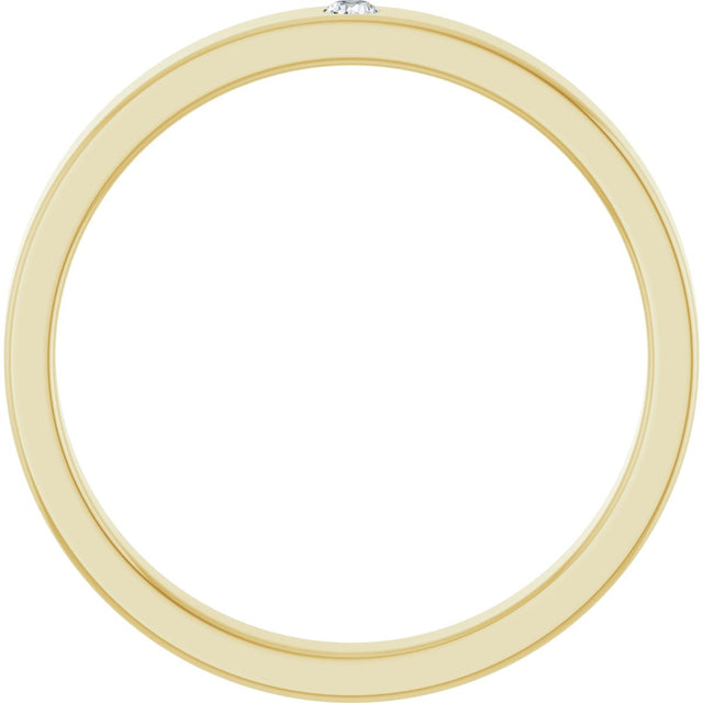 14K Gold Round Natural White Sapphire Family Stackable Ring – 1.75mm Stones - Yellow Gold - view 7