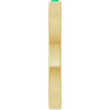 14K Gold Round Lab-Grown Emerald Family Stackable Ring – 1.75mm Stones - Yellow Gold - view 9