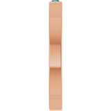 14K Gold Round Natural Alexandrite Family Stackable Ring - Rose Gold - view 9