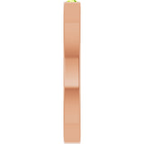 14K Gold Round Natural Peridot Family Stackable Ring – 1.75mm Stones - Rose Gold - view 9