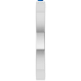 14K Gold Round Natural Blue Sapphire Family Stackable Ring – 1.75mm Stones - White Gold - view 9
