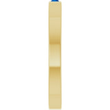 14K Gold Round Lab-Grown Blue Sapphire Family Stackable Ring – 1.75mm Stones - Yellow Gold - view 9