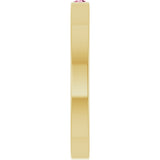 14K Gold Round Natural Pink Tourmaline Family Stackable Ring – 1.75mm Stones - Yellow Gold - view 9