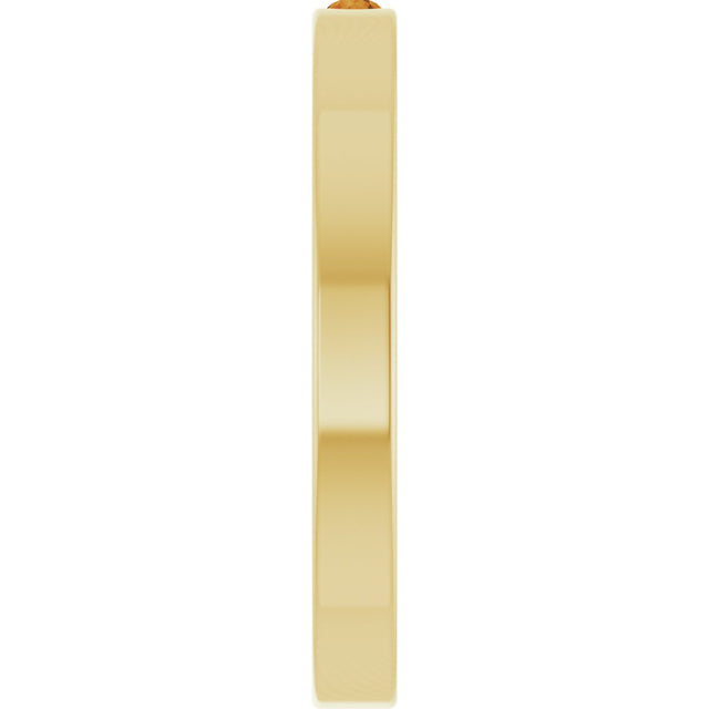 14K Gold Round Natural Citrine Family Stackable Ring – 1.75mm Stones - Yellow Gold - view 9