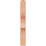 14K Gold Round Natural Citrine Family Stackable Ring – 1.75mm Stones - Rose Gold - view 9
