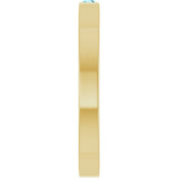 14K Gold Round Natural Blue Zircon Family Stackable Ring – 1.75mm Stones - Yellow Gold - view 9