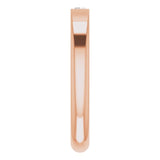 14K Gold Straight Baguette Natural Diamond Stackable Ring - Rose Gold - view 9