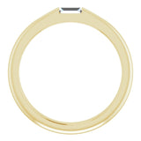 14K Gold Straight Baguette Natural Diamond Stackable Ring - Yellow Gold - view 7