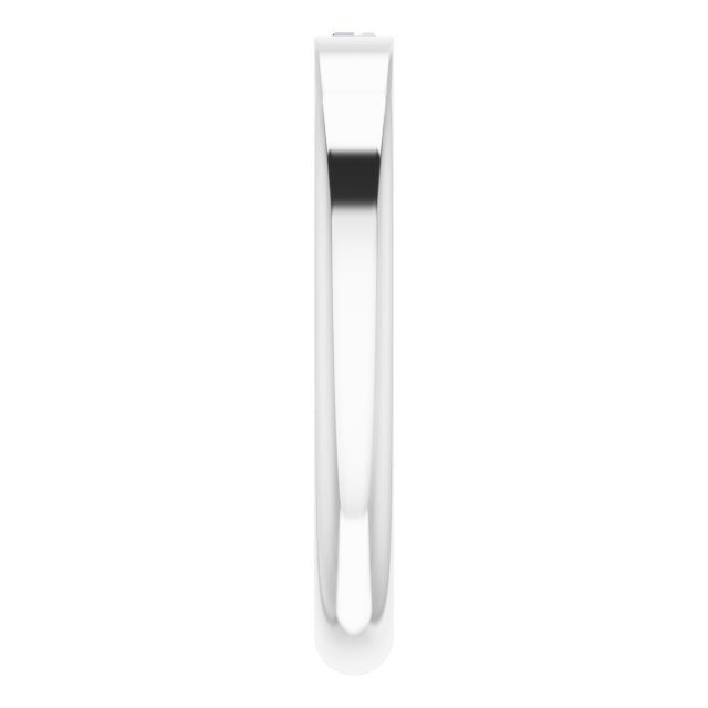 Platinum Straight Baguette Natural Diamond Stackable Ring - view 9