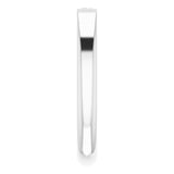 Platinum Straight Baguette Natural Diamond Stackable Ring - view 9