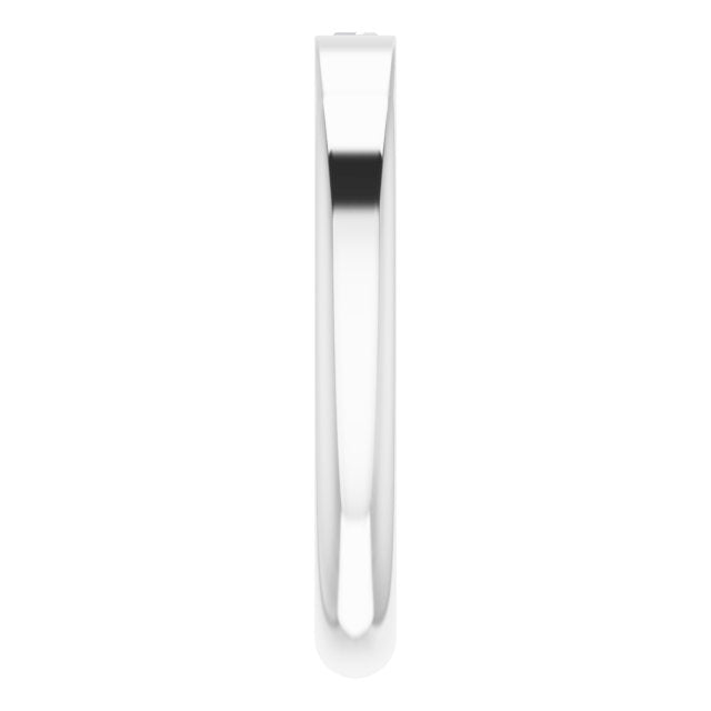 Platinum Straight Baguette Natural Diamond Stackable Ring - view 9