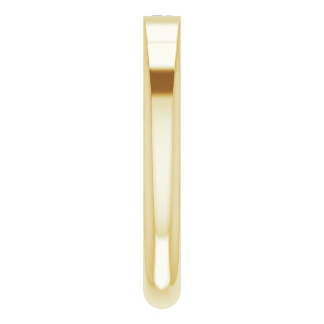 14K Gold Straight Baguette Natural Diamond Stackable Ring - Yellow Gold - view 9