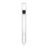 Platinum Straight Baguette Natural Diamond Stackable Ring - view 9