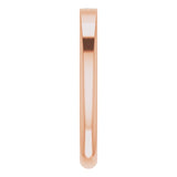 14K Gold Straight Baguette Natural Diamond Stackable Ring - Rose Gold - view 9
