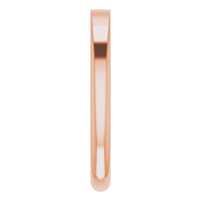 14K Gold Straight Baguette Natural Diamond Stackable Ring - Rose Gold - view 9