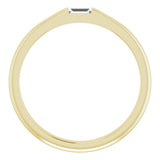 14K Gold Straight Baguette Natural Diamond Stackable Ring - Yellow Gold - view 7