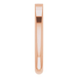 14K Gold Straight Baguette Natural Diamond Stackable Ring - Rose Gold - view 9