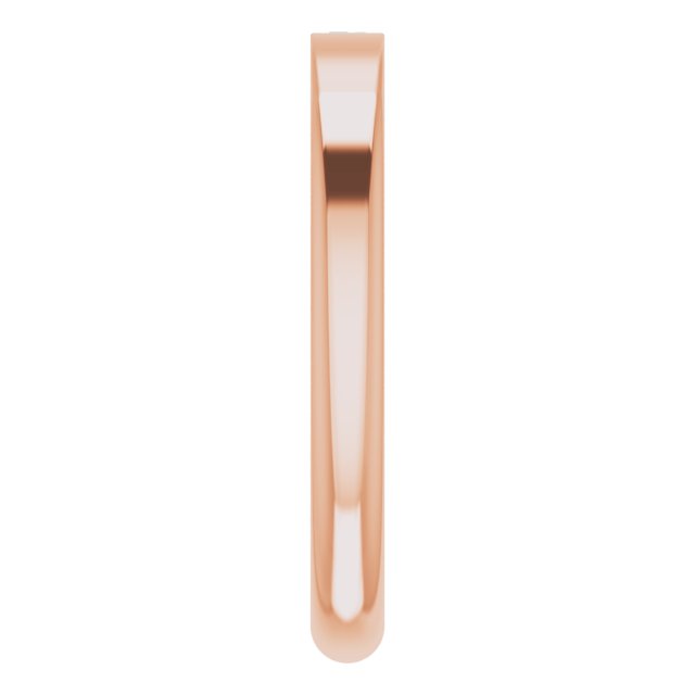 14K Gold Straight Baguette Natural Diamond Stackable Ring - Rose Gold - view 9