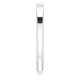 Platinum Straight Baguette Natural Diamond Stackable Ring - view 9
