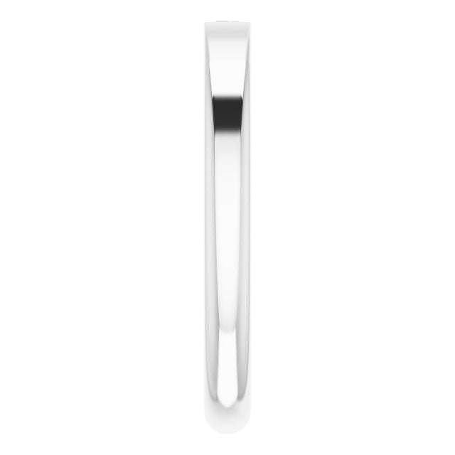 Platinum Straight Baguette Natural Diamond Stackable Ring - view 9
