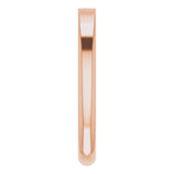 14K Gold Straight Baguette Natural Diamond Stackable Ring - Rose Gold - view 9