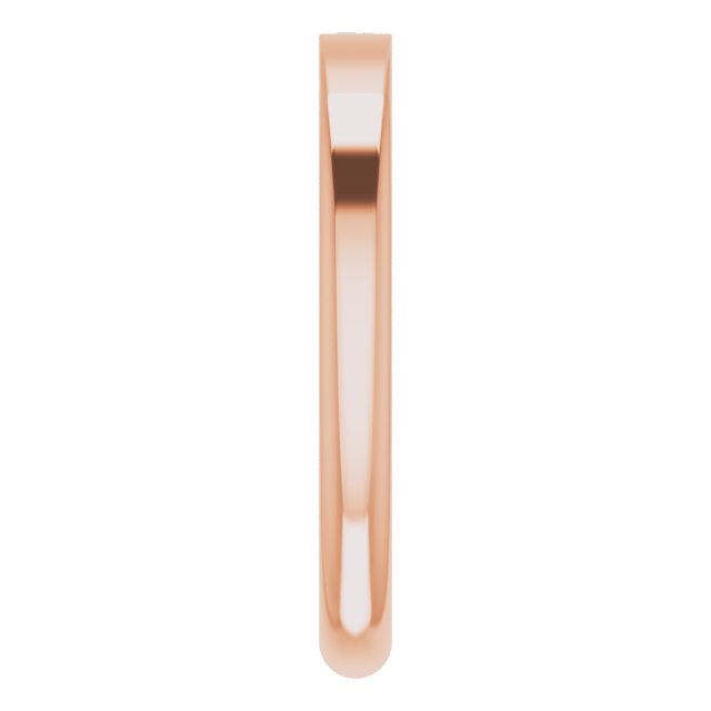 14K Gold Straight Baguette Natural Diamond Stackable Ring - Rose Gold - view 9