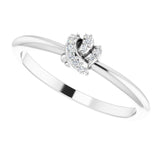 Platinum Round Natural Diamond Accented Knot Ring II - view 10