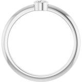 Platinum Round Natural Diamond Bezel-Set Stackable Ring – 2-5.7mm Stones - view 12