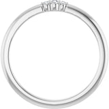 Platinum Round Natural Diamond Stackable Ring – 1.7mm Stones - view 7
