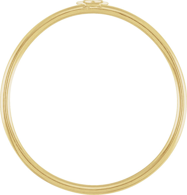 14K Gold Stackable Star Ring - view 2